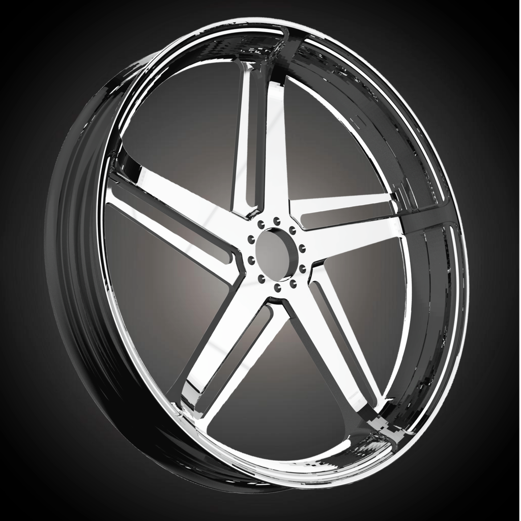 3D REP-10 (5-Spoke) Chrome 21 x 3.25 Wheel